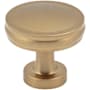 Jeffrey Alexander Jules 1-3/8" Modern Industrial Flat Round Mushroom Cabinet / Drawer Knob Satin Bronze