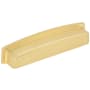 Jeffrey Alexander Renzo 5-1/16" Center to Center Contemporary Square Cabinet Cup Pull / Drawer Cup Handle Brushed Gold