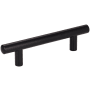 Jeffrey Alexander Key West 3-3/4" Center to Center Smooth Round Cabinet Bar Pull / Drawer Bar Handle Matte Black
