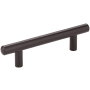Jeffrey Alexander Key West 3-3/4" Center to Center Smooth Round Cabinet Bar Pull / Drawer Bar Handle Dark Bronze