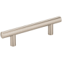 Jeffrey Alexander Key West 3-3/4" Center to Center Smooth Round Cabinet Bar Pull / Drawer Bar Handle Satin Nickel