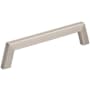 Jeffrey Alexander Ivan 5-1/16" Center to Center (128mm) Mid Century Modern Angled Arch Cabinet Handle / Drawer Pull Satin Nickel