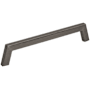 Jeffrey Alexander Ivan 6-5/16" Center to Center (160mm) Mid Century Modern Angled Arch Cabinet Handle / Drawer Pull Brushed Pewter