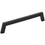 Jeffrey Alexander Ivan 6-5/16" Center to Center (160mm) Mid Century Modern Angled Arch Cabinet Handle / Drawer Pull Matte Black