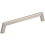 Jeffrey Alexander Ivan 6-5/16" Center to Center (160mm) Mid Century Modern Angled Arch Cabinet Handle / Drawer Pull Satin Nickel