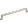 Jeffrey Alexander Ivan 7-9/16" (192mm) Center to Center Mid Century Modern Angled Arch Cabinet Handle / Drawer Pull Satin Nickel