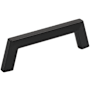 Jeffrey Alexander Ivan 3-3/4" (96mm) Center to Center Mid Century Modern Angled Arch Cabinet Handle / Drawer Pull Matte Black