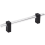 Jeffrey Alexander Spencer 5-1/16" (128 mm) Center to Center Acrylic Cabinet Bar Handle / Acrylic Drawer Bar Pull Matte Black