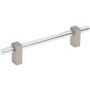 Jeffrey Alexander Spencer 5-1/16" (128 mm) Center to Center Acrylic Cabinet Bar Handle / Acrylic Drawer Bar Pull Satin Nickel