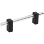 Jeffrey Alexander Spencer 3-3/4" (96 mm) Center to Center Acrylic Cabinet Bar Handle / Acrylic Drawer Bar Pull Matte Black