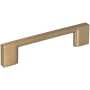 Jeffrey Alexander Sutton Pack of (25) - 3-3/4" (96 mm) Center to Center Squared Sleek Cabinet Handles / Drawer Pulls Satin Bronze
