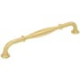 Jeffrey Alexander Tiffany 7-9/16" (192 mm) Center to Center Classic Transitional Cabinet Handle / Drawer Pull with Step Details Brushed Gold