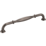 Jeffrey Alexander Tiffany 7-9/16" (192 mm) Center to Center Classic Transitional Cabinet Handle / Drawer Pull with Step Details Brushed Pewter