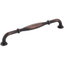 Jeffrey Alexander Tiffany 7-9/16" (192 mm) Center to Center Classic Transitional Cabinet Handle / Drawer Pull with Step Details Brushed Oil Rubbed Bronze