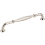 Jeffrey Alexander Tiffany 7-9/16" (192 mm) Center to Center Classic Transitional Cabinet Handle / Drawer Pull with Step Details Polished Nickel
