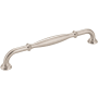 Jeffrey Alexander Tiffany 7-9/16" (192 mm) Center to Center Classic Transitional Cabinet Handle / Drawer Pull with Step Details Satin Nickel