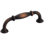 Jeffrey Alexander Tiffany 3-3/4" (96 mm) Center to Center Classic Transitional Barrel Cabinet Handle / Drawer Pull Brushed Oil Rubbed Bronze