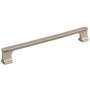 Jeffrey Alexander Sullivan 7-9/16" Center to Center Tapered Cabinet Handle / Drawer Pull Satin Nickel