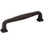 Jeffrey Alexander Fontana 5-1/16" (128mm) Center to Center Elegant Squared Cabinet Handle / Drawer Pull Brushed Oil Rubbed Bronze