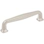 Jeffrey Alexander Fontana 5-1/16" (128mm) Center to Center Elegant Squared Cabinet Handle / Drawer Pull Satin Nickel
