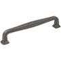 Jeffrey Alexander Fontana 6-5/16" (160mm) Center to Center Elegant Squared Cabinet Handle / Drawer Pull Brushed Pewter