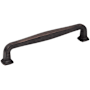 Jeffrey Alexander Fontana 6-5/16" (160mm) Center to Center Elegant Squared Cabinet Handle / Drawer Pull Brushed Oil Rubbed Bronze