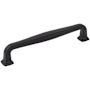 Jeffrey Alexander Fontana 6-5/16" (160mm) Center to Center Elegant Squared Cabinet Handle / Drawer Pull Matte Black