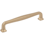 Jeffrey Alexander Fontana 6-5/16" (160mm) Center to Center Elegant Squared Cabinet Handle / Drawer Pull Satin Bronze