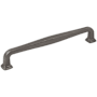 Jeffrey Alexander Fontana 7-9/16" (192mm) Center to Center Elegant Curved Square Cabinet Handle / Drawer Pull Brushed Pewter