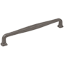 Jeffrey Alexander Fontana 8-13/16" (224mm) Center to Center Elegant Curved Square Cabinet Handle / Drawer Pull Brushed Pewter