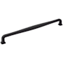 Jeffrey Alexander Fontana 12" (305mm) Center to Center Elegant Curved Square Large Cabinet Handle / Drawer Pull Matte Black