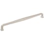 Jeffrey Alexander Fontana 12" (305mm) Center to Center Elegant Curved Square Large Cabinet Handle / Drawer Pull Satin Nickel