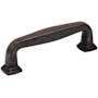 Jeffrey Alexander Fontana 3-3/4" (96mm) Center to Center Elegant Curved Square Cabinet Handle / Drawer Pull Brushed Oil Rubbed Bronze