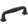 Jeffrey Alexander Fontana 3-3/4" (96mm) Center to Center Elegant Curved Square Cabinet Handle / Drawer Pull Matte Black
