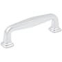 Jeffrey Alexander Fontana 3-3/4" (96mm) Center to Center Elegant Curved Square Cabinet Handle / Drawer Pull Polished Chrome