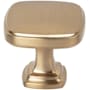 Jeffrey Alexander Fontana 1-3/8" Contemporary Ridged Square Cabinet / Drawer Knob Satin Bronze