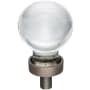 Jeffrey Alexander Harlow 1-1/16" Vintage Glam Ball Sphere Glass Cabinet Knob / Drawer Knob Brushed Oil Rubbed Bronze