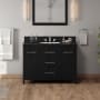 Jeffrey Alexander Katara 48" Free Standing Vanity Set with Cabinet and Granite Vanity Top Black / Black