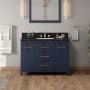 Jeffrey Alexander Katara 48" Free Standing Vanity Set with Cabinet and Granite Vanity Top Hale Blue / Black