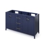 Jeffrey Alexander Katara 60" Double Free Standing Vanity Cabinet - Less Vanity Top Hale Blue