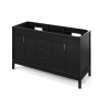 Jeffrey Alexander Theodora 60" Double Free Standing Vanity Cabinet - Less Vanity Top Black