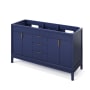 Jeffrey Alexander Theodora 60" Double Free Standing Vanity Cabinet - Less Vanity Top Hale Blue