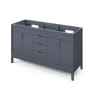 Jeffrey Alexander Theodora 60" Double Free Standing Vanity Cabinet - Less Vanity Top Blue Steel