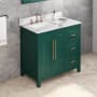 Green / Calacatta Vienna Quartz Top