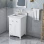 White / White Carrara Marble Top