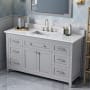 Grey / White Carrara Marble Top