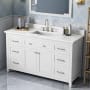 White / Calacatta Vienna Quartz Top