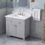 Grey / White Carrara Marble Top