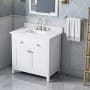 White / White Carrara Marble Top