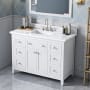 White / White Carrara Marble Top